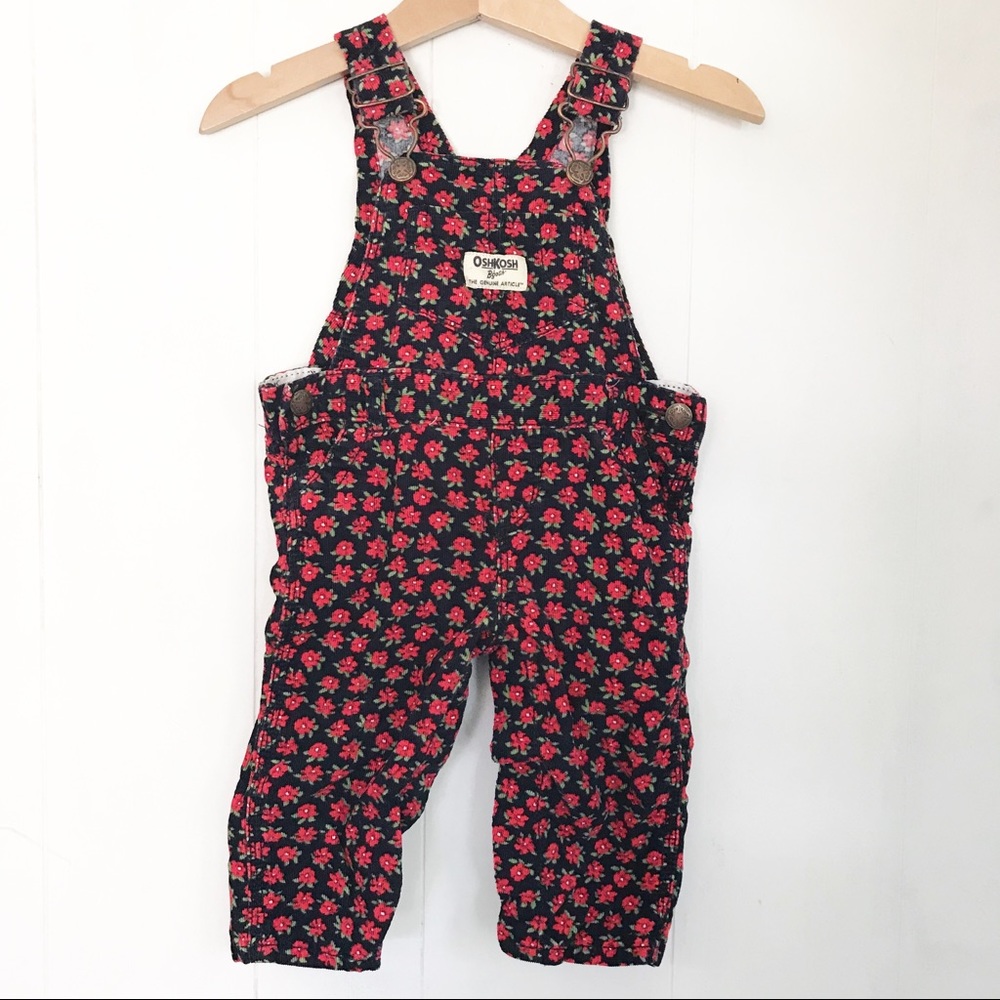 OshKosh B’Gosh | Floral Corduroy Overalls